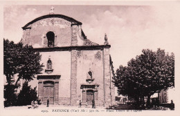 Fayence -  Place Thiers Et L'Eglise - CPA °J - Fayence