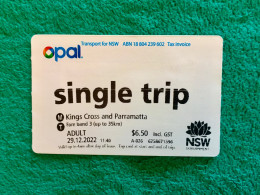 Ticket Train Sydney Australia - Wereld