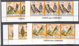 Oiseaux - Perroquets - Perruches - Comores - Yvert 1686 / 90 ** - Bande De 3 - Valeur 37,50 Euros - Perroquets & Tropicaux