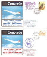 CONCORDE PREMIER 1er VOL FIRST FLIGHT BRITISH AIRWAYS LONDON LONDRES CAPETOWN 1985 - Other & Unclassified