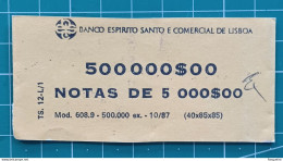 PORTUGAL BANKNOTES BAND - YEAR 1988 - 5.000$00 * 100 - Portugal