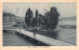 SUISSE - GENEVE - Ile JJ Rousseau - Carte Postale Ancienne - Genève