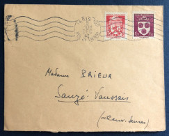 France, N°555 Et 557 Sur Enveloppe, De PARIS 9.12.1942 - (B3044) - 1921-1960: Période Moderne