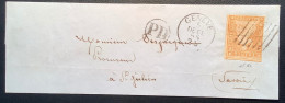 RL RAYON LIMITROPHE/GRENZRAYON 1855 GENEVE>ST JULIEN (Savoie Sardegna)Brief Schweiz Strubel (France Lettre Suisse - Covers & Documents