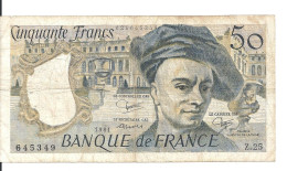 FRANCE 50 FRANCS 1981 VF P 152 B - 50 F 1976-1992 ''quentin De La Tour''