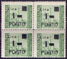 TRIESTE - ISTRIA - SLOVENIA - SEGNATASSE Sa. 8a+8b+8a+8b - PUNTO TONDO+ P STRETTA - **MNH - 1946 - RARE - Impuestos