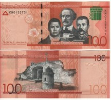 DOMINICAN   Rep.  100  Pesos Dominicanos    P190d  2017  (New Logo Issued 2018) - Dominikanische Rep.