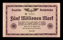 Alemania Germany 5000000 Mark 1923 Pick S1013a(1) Sc- AUnc - 5 Miljoen Mark