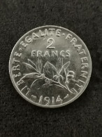 2 FRANCS SEMEUSE ARGENT 1914 FRANCE / SILVER - 2 Francs