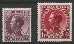 TIMBRE Belgique - COB 391** + 393** MNH - 1934 - Cote 40 - 1934-1935 Léopold III