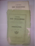 L'école Des Communes - 2e Partie - Agriculture - 3e An 1871 - édit. Paul Dupont - 8 Livrets + Table - Droit