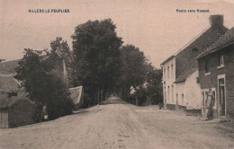 Belgique - Villers Le Peuplier - Route Vers Hannut - Pub Chocolat Blumer Anvers - Carte Postale Ancienne - Hannuit