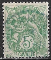 KAVALLA 1902-1912 French Office: French Stamps With Inscription CAVALLE 5 Ct Green Vl. 10 - Cavalle