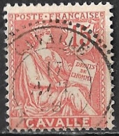 KAVALLA 1902-1912 French Office: French Stamps With Inscription CAVALLE 15 Ct Red Vl. 12 - Cavalle