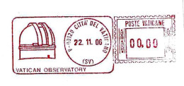 VATICANO - 2006 Osservatorio Vaticano - Ema Affrancatura Meccanica Rossa Red Meter Su Busta Non Viaggiata - 1883 - Frankeermachines (EMA)