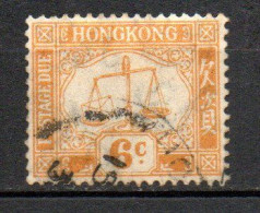 Col33 Colonie Britannique Hong Kong 1924 Taxe N° 4 Oblitéré Cote 2020 : 17,50€ - Strafport