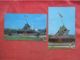 Lot Of 2 Cards      US Marine Corps War Memorial.    Iwo Jima Statue.  Arlington  Virginia > Arlington  Ref 6097 - Arlington