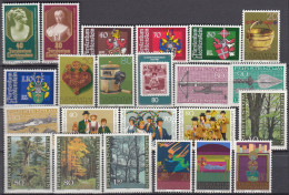 LIECHTENSTEIN  Jahrgang 1980 Postfrisch **, Komplett 741-763 - Vollständige Jahrgänge