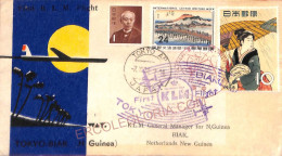 Aa6943 - JAPAN - Postal History - FIRST FLIGT COVER Tokyo To New Guinea 1958 KLM - Lettres & Documents