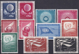 UNO NEW YORK 1957 Mi-Nr. 55-65 Kompletter Jahrgang/complete Year Set ** MNH - Nuevos