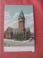 Central R.R. Depot. Tiny Hole Center Of Card        Detroit Michigan > Detroit  Ref 6098 - Detroit