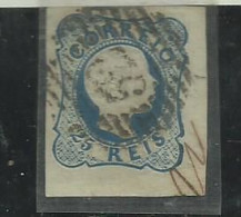 Portugal 1855/6 D.Pedro, Lisos # 6,25rs Azul Usado,  Margens,luxo Lindo. Lt 635 - Used Stamps