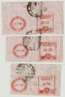 Indien 23.I.1988 Meter India Rupees 40.00, 44.00 Und 50.00 Kalbadevi Bombay, Gestempelt - Other & Unclassified