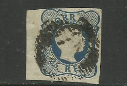 Portugal 1856/8 D.Pedro, Anelados.# 11,25rs Azul Usado, Belas Margens Lt 637 - Used Stamps