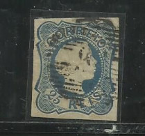 Portugal 1856/8 D.Pedro, Anelados.# 11,25rs Azul Usado, Bonito Lt 638 - Gebruikt