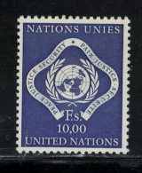 NATIONS UNIES GENEVE - YVERT N° 14 Paix,Justice, Sécurité. - Unused Stamps