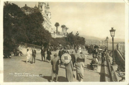 21040 " MONTE CARLO-LE CASINO ET LES TERRASSES " ANIMÉ-VERA FOTO-CARTOLINA POSTALE SPED.1931 - Monte-Carlo