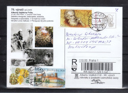 Tschechien, R-Postkarte 75. Todestag A. Frič / Czech Republic, Registered Postcard 75th Anniv. Of The Death Of A. Frič - Brieven En Documenten