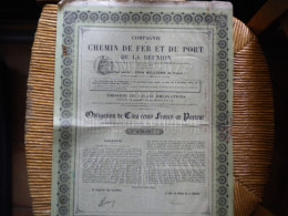 REUNION - CPIE Du CDF Et Du PORT De La REUNION - 1899 - RARE - Chemin De Fer & Tramway
