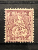 SWITZERLAND STAMPS 1867 YEAR SCOTT # 59  MINT NO GUM - Unused Stamps
