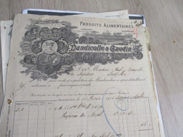 Facture Illustrée 1905 Bordeaux Dandicolle Gudin Produits Alimentaires - Alimentos