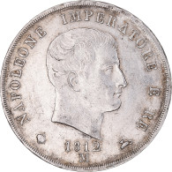 Monnaie, États Italiens, KINGDOM OF NAPOLEON, Napoleon I, 5 Lire, 1812, Milan - Napoleonische