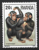 Rwanda 1978. Scott #857 (U) Fauna, Chimpanzees - Oblitérés