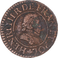 Monnaie, France, Henri III, Denier Tournois, 1585, Paris, TB+, Cuivre - 1574-1589 Heinrich III.