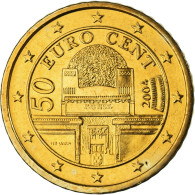 Autriche, 50 Euro Cent, 2004, Vienna, SPL, Laiton, KM:3087 - Autriche