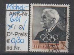 1959 - SAN MARINO - SM "Funktionäre D. IOC-de Coubertin" 2 L Orangebr./schwarz - O Gestempelt  - S.Scan (611o S.marino) - Oblitérés