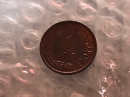 Münze Münzen Umlaufmünze Singapur 1 Cent 1969 - Singapour