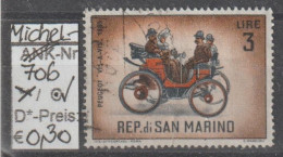 1962 - SAN MARINO - SM "Alte Automobile - Peugeot" 3 L Mehrf. - O Gestempelt  - S.Scan (706o S.marino) - Used Stamps