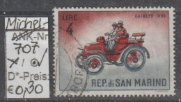 1962 - SAN MARINO - SM "Alte Automobile - Daimler" 4 L Grauschwarz/rot - O Gestempelt  - S.Scan (707o S.marino) - Usados