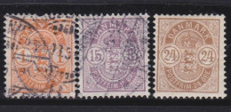 Danemark      .    Y&T    .    38/40     .   O (40: *)     .    Cancelled - Used Stamps