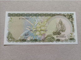 Billete De Maldivas 2 Rufiyaa, Año 1983, UNC - Maldive