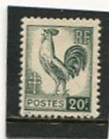 FRANCE - 1944  20 F  DEFINITIVE  MINT NH - 1944 Coq Et Maríanne D'Alger