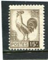 FRANCE - 1944  15 F  DEFINITIVE   MINT NH - 1944 Coq Et Maríanne D'Alger