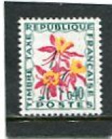 FRANCE - 1971  40c  POSTAGE DUE  FLOWERS   MINT NH - 1960-.... Nuevos