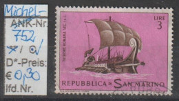1963 - SAN MARINO - SM "Alte Segelschiffe - Röm. Segelboot.." 3 L Mehrf. - O  Gestempelt  - S.Scan (752o S.marino) - Used Stamps