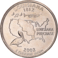 Monnaie, États-Unis, Louisiana, Quarter, 2002, U.S. Mint, Philadelphie, FDC - 1999-2009: State Quarters